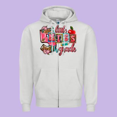 Little Miss 5 Th Grade Zipper Hoodie Designed By Adodesignshop