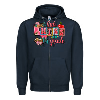 Navy little miss 5 th grade Zipper Hoodie - AdoDesignShop