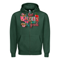 Sports Green little miss 5 th grade Zipper Hoodie - AdoDesignShop