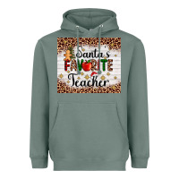 Santa's Favorite Teacher Heavyweight Hoodie | Teevron