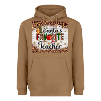 Toasted Coconut santa's favorite teacher Heavyweight Hoodie - AdoDesignShop