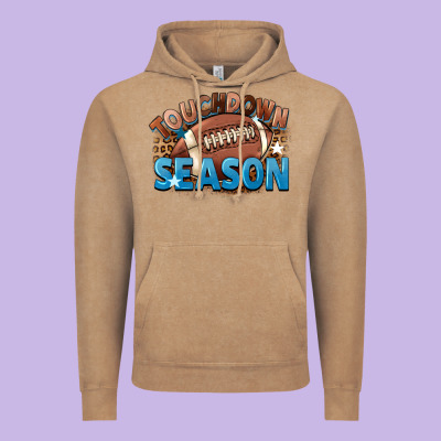 Touchdown Season Vintage Hoodie Designed By Fadigitalartstudio