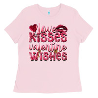 Love Kisses Valentine Wishes Valentine's Day Ladies Tee | Teevron