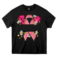 Black Personalized Breast Cancer ribbon Heavy Core Tee - NancyCooperArtShop