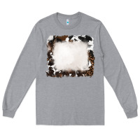 Heather Grey cowhide frames background Long Sleeve Tee - RanaPortraitStore