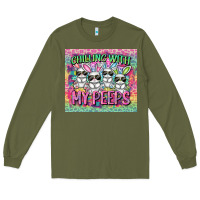 Army Green chilling with my peeps Long Sleeve Tee - FaDigitalArtStudio