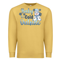 Antique Gold baby it's cold outside Premium Sweatshirt - AdoDesignShop