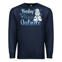 Navy baby it's cold outside Premium Sweatshirt - AdoDesignShop