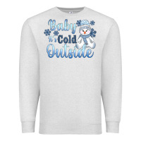 Oatmeal Heather baby it's cold outside Premium Sweatshirt - AdoDesignShop