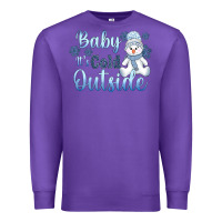 Purple baby it's cold outside Premium Sweatshirt - AdoDesignShop
