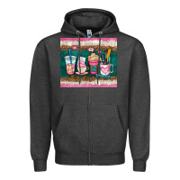 Charcoal Heather teacher coffee cups Zipper Hoodie - AdoDesignShop