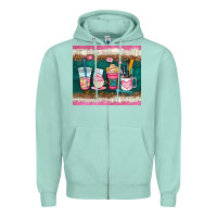 Seafoam teacher coffee cups Zipper Hoodie - AdoDesignShop