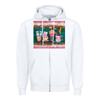 White teacher coffee cups Zipper Hoodie - AdoDesignShop