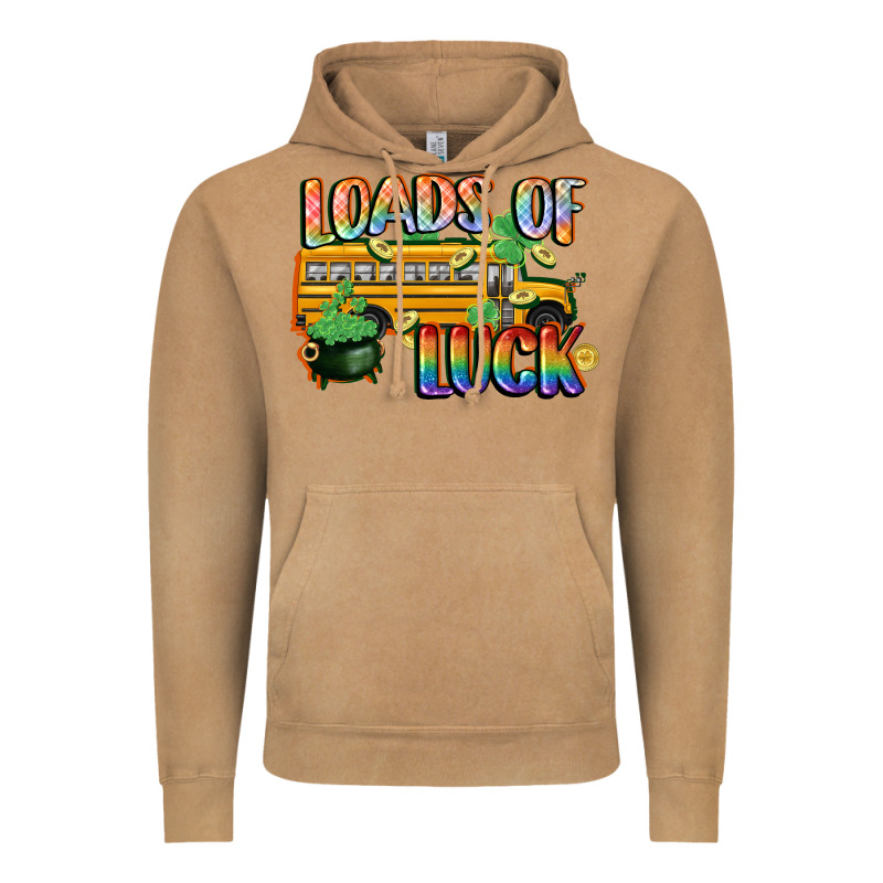 Loads Of Luck With School Bus St. Patrick's Day Vintage Hoodie by FaDigitalArtStudio | Teevron