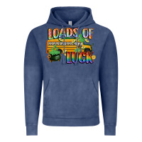 Vintage Denim Loads of luck with school bus St. Patrick's Day Vintage Hoodie - FaDigitalArtStudio