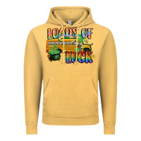 Vintage Mustard Loads of luck with school bus St. Patrick's Day Vintage Hoodie - FaDigitalArtStudio