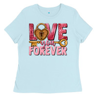 Baby Blue Love you forever Valentine's Day Ladies Tee - HowdyJamesFarm