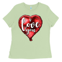 Matcha I love you heart balloon Valentine's Day Ladies Tee - HowdyJamesFarm