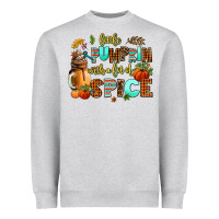 Heather Grey little pumpkin with a lot of spice Heavyweight Sweatshirt - AdoDesignShop