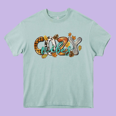 Cozy Vibes Heavy Core Tee Designed By Nancycooperartshop