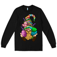 Black Easter Holding Eggs Gnome Long Sleeve Tee - BundleAndBundleShop