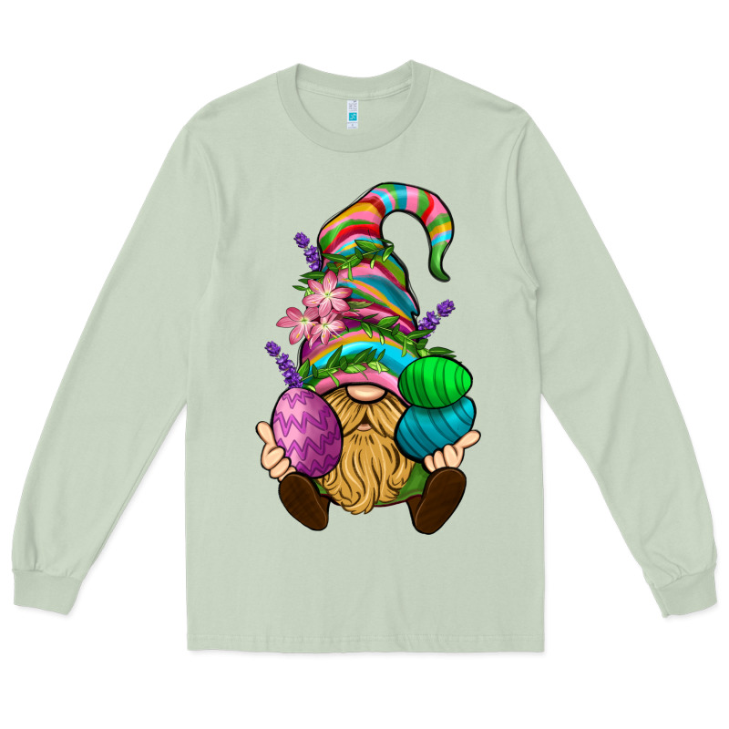 Easter Holding Eggs Gnome Long Sleeve Tee by BundleAndBundleShop | Teevron