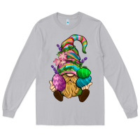 Moon Dust Easter Holding Eggs Gnome Long Sleeve Tee - BundleAndBundleShop