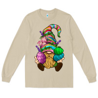 Mushroom Easter Holding Eggs Gnome Long Sleeve Tee - BundleAndBundleShop