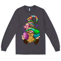 Smoke Easter Holding Eggs Gnome Long Sleeve Tee - BundleAndBundleShop