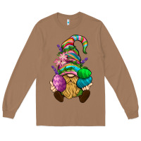 Toasted Coconut Easter Holding Eggs Gnome Long Sleeve Tee - BundleAndBundleShop