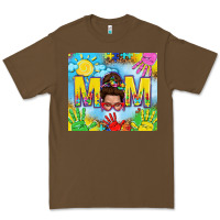 Cacao Messy bun Autism mom 20oz skinny tumbler Premium Tee - TumblerDesignByShophia