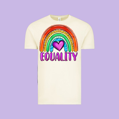 Equality Rainbow Vintage Tee Designed By Oliviacreatesart