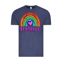 Vintage Denim equality rainbow Vintage Tee - OliviaCreatesArt