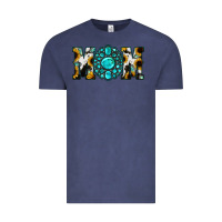 Vintage Denim Sunflower Cowhide Turquoise Gemstone Mom Vintage Tee - Jasminsmagicworld