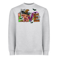 Heather Grey love halloween heifer Heavyweight Sweatshirt - AdoDesignShop