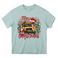 Arona merry christmas school bus Heavy Core Tee - texasbilliewilder