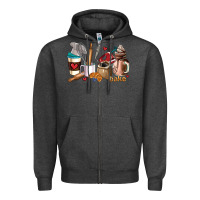 Charcoal Heather bakery coffee cups Zipper Hoodie - AdoDesignShop