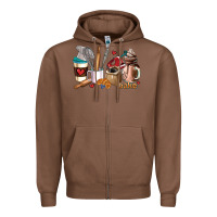 Chestnut bakery coffee cups Zipper Hoodie - AdoDesignShop