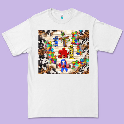 Faith Puzzle Ribbon Tumbler Premium Tee Designed By Tumblerdesignbyshophia