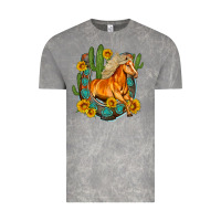 Cloud Rock western horse cactus sunflowers horseshoe Vintage Tee - OliviaCreatesArt