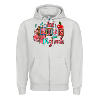 Dove Grey little miss 4 th grade Zipper Hoodie - AdoDesignShop