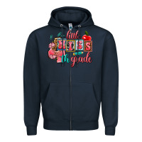 Navy little miss 4 th grade Zipper Hoodie - AdoDesignShop