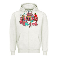Oatmeal Heather little miss 4 th grade Zipper Hoodie - AdoDesignShop