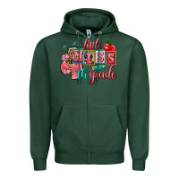 Sports Green little miss 4 th grade Zipper Hoodie - AdoDesignShop