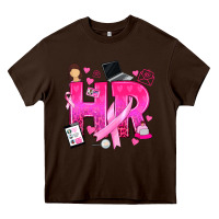 Chocolate Brown breast cancer hr human resources Heavy Core Tee - texasbilliewilder