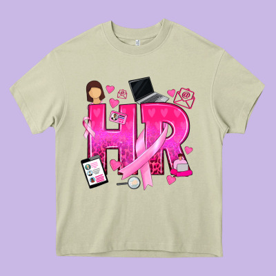 Breast Cancer Hr Human Resources Heavy Core Tee Designed By Texasbilliewilder