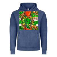 Vintage Denim coffee cups st. patrick's day with leopard seamless pattern bbs Vintage Hoodie - BundleAndBundleShop