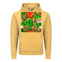 Vintage Mustard coffee cups st. patrick's day with leopard seamless pattern bbs Vintage Hoodie - BundleAndBundleShop