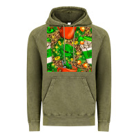 Vintage Olive coffee cups st. patrick's day with leopard seamless pattern bbs Vintage Hoodie - BundleAndBundleShop