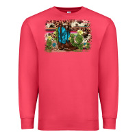 Cardinal cactus boot background Premium Sweatshirt - AdoDesignShop
